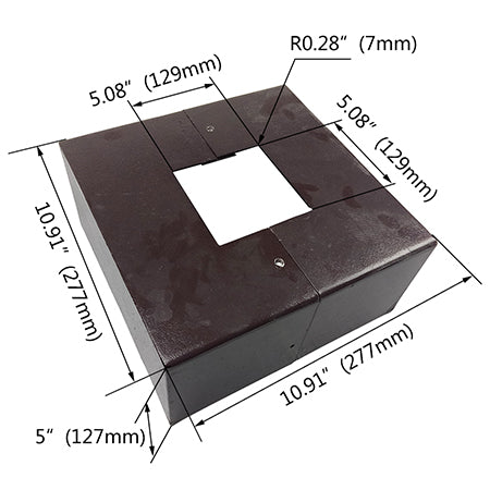 5 inch Square Base Cover