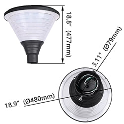 60W Hourglass Post Top Light AC120-277V