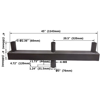 Low Profile Bullhorn with 3 Tenons