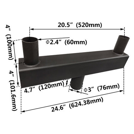 Low Profile Bullhorn with 2 Tenons