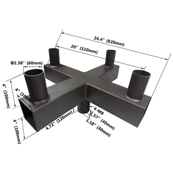 Quad 90° Horizontal Tenon Adaptor