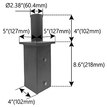Square Tenon Adaptor 5 inch