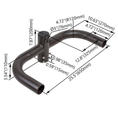Double 180’ Horizontal Tenon Adaptor