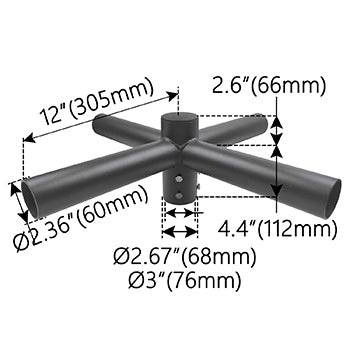 Quad Spoke Bracket 90° Arms