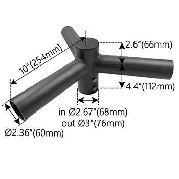 Triple Spoke Bracket 120° Arms